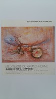 Affiche pour l'exposition <strong><em>Henry Lejeune : Les ateliers du grand-hornu</em></strong> , à la Galerie d'art La Lampisterie (Mons) du 12 septembre au 11 octobre 1981.